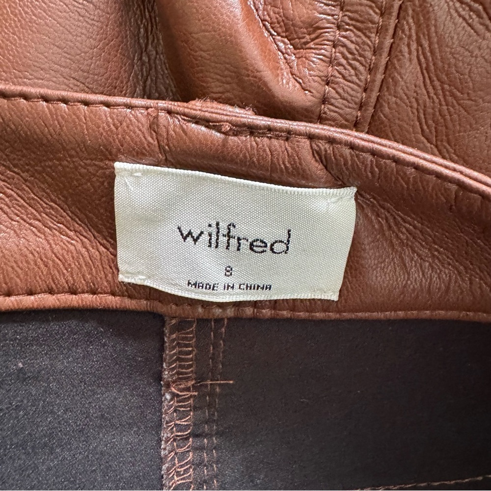Wilfred Melina Faux Leather Brown Pants - Picture 6 of 8